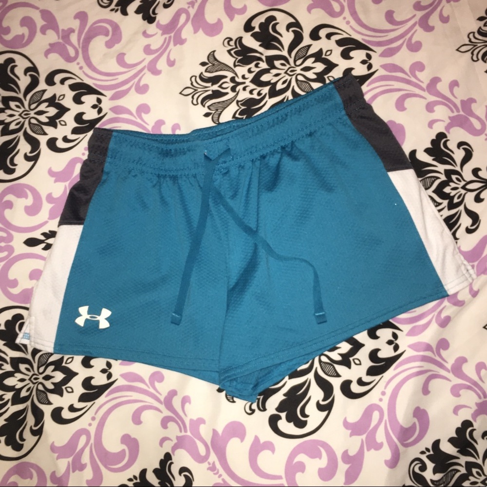 Blue under armour running shorts
